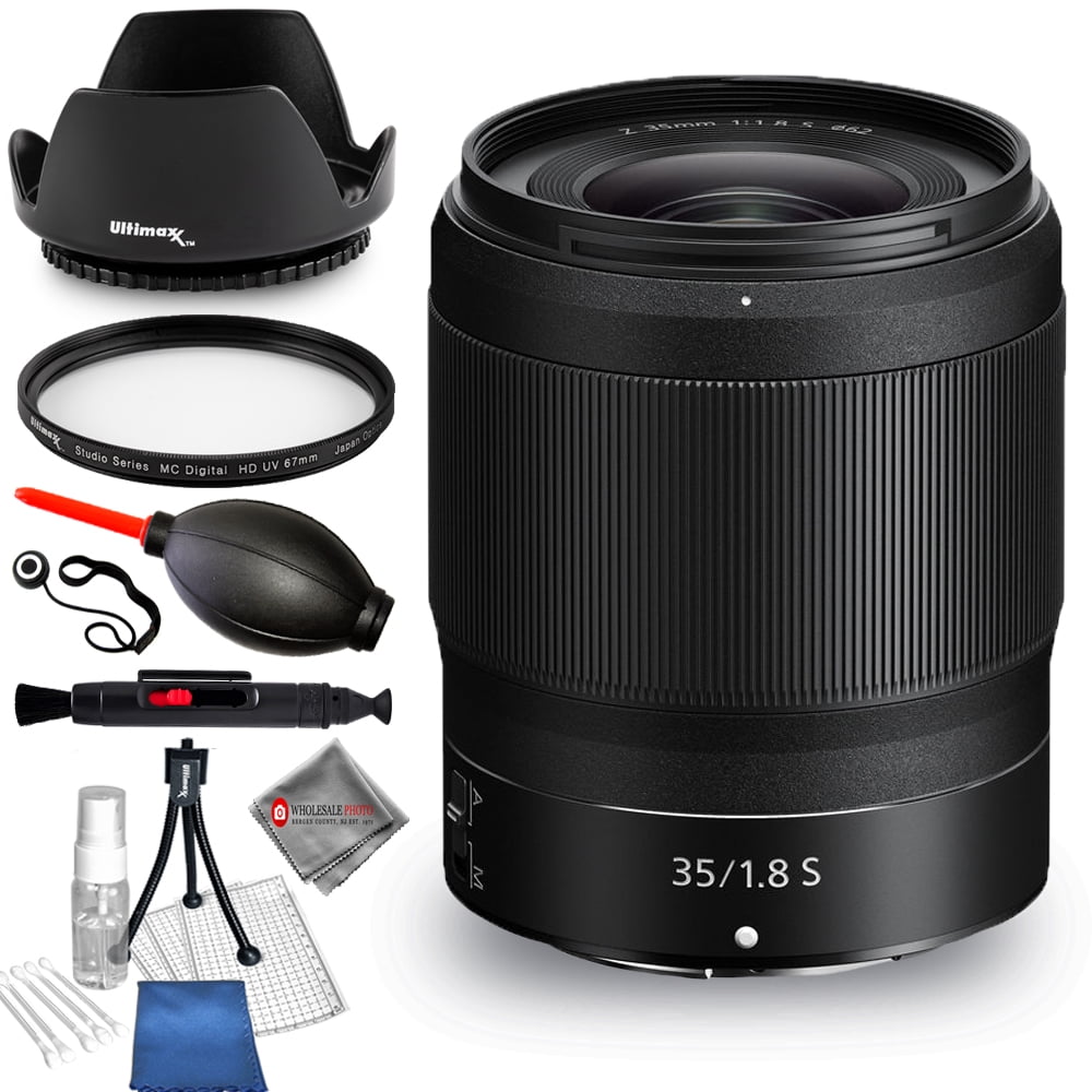 Nikon NIKKOR Z 35mm f/1.8 S Lens 20081 Essential Bundle with Tulip Hood Lens, UV Filter, Cleaning Pen, Blower, Microfiber Cloth and Cleaning Kit - AUTHORIZED DEALER