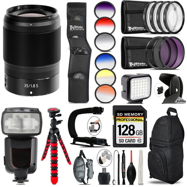 Nikon - jled Nikon NIKKOR Z 35mm f/1.8 S Lens+ LED Light - 128GB