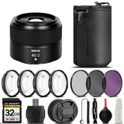 Nikon NIKKOR Z 40mm f/2 Lens + 4PC Macro Kit + UV, CPL, FLD Filter - 32GB Kit International Version