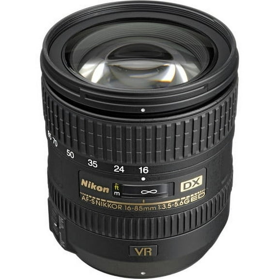 Nikon Nikkor 16-85mm Zoom Lens features VR Image Stabilzation; F/3.5-5.6, AF-S (#2178)