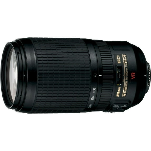 Nikon Nikkor 70-300mm Telephoto Zoom Lens features VR image Stabilization f/4.5-5.6G, AF-S, IF-ED (#2161)