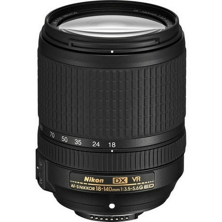 Nikon - AF-S DX NIKKOR 18-140mm f/3.5-5.6G ED VR Zoom Lens for Select DX-Format Digital Cameras - Black