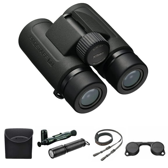 Nikon PROSTAFF P3 8x30 Binoculars With Lens Pen, & Flashlight Kit