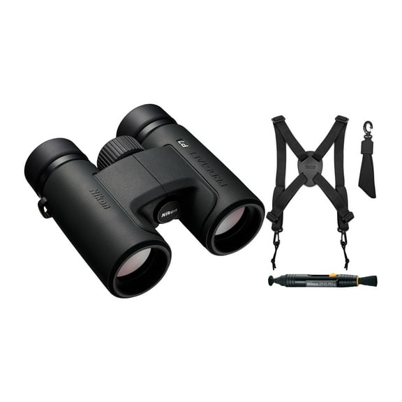 Nikon Prostaff P7 10X30 Binoculars with Harness and Lens Pen Cleaning System