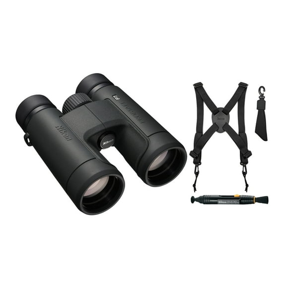 Nikon Prostaff P7 10X42 Binoculars with Harness and Lens Pen Cleaning System