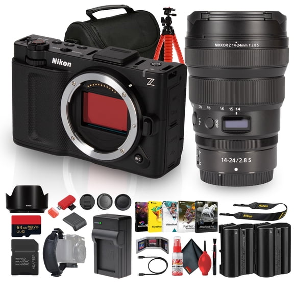 Nikon RED Z Cinema | ZR Cinema Camera | 32-Bit Float Audio, RED Color Science, 6K Full-Frame Body with 4" DCI-P3 Monitor | For Filmmakers & Studio Production + NIKKOR Z 14-24mm f/2.8 S Lens + More