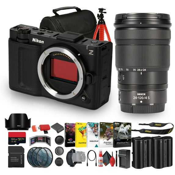 Nikon RED Z Cinema | ZR Cinema Camera | 32-Bit Float Audio, RED Color Science, 6K Full-Frame Body with 4" DCI-P3 Monitor | For Filmmakers & Studio Production + NIKKOR Z 24-120mm f/4 S Lens + More