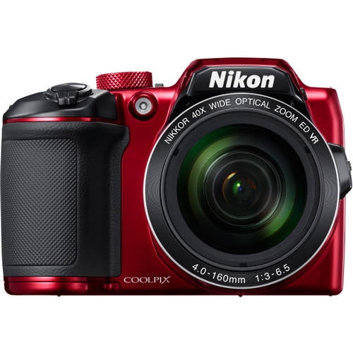(Open Box) Nikon Red COOLPIX B500 Digital Camera with 16 Megapixels and 40x Optical Zoom