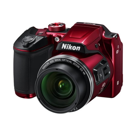 Nikon Red COOLPIX B500 Digital Camera with 16 Megapixels and 40x Optical Zoom