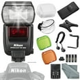 thumbnail image 1 of Nikon SB-5000 AF Speedlight with Heavy Duty Off-Camera Flash Cords, 180 Degree Quick Flip Rotating Flash Bracket + Deluxe Accessory Bundle and FiberTique Cleaning Cloth, 1 of 5