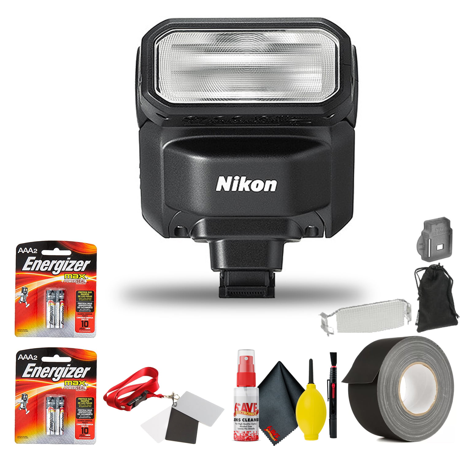 Nikon SB-N7 FLASH F/V1&V2 BLACK (Intl Model) with 2-Pack