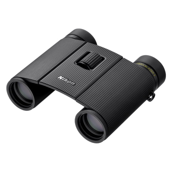 Nikon TRAILBLAZER II Compact Waterproof 10x25 Binoculars with Neck Strap, Case, and Caps for Paddlesports, Boating, Lake, Beach, Rain, Sleet, Snow