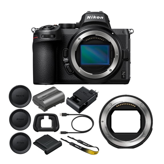 Nikon Z 5 FX-format Mirrorless Camera Body with FTZ II Mount Adapter
