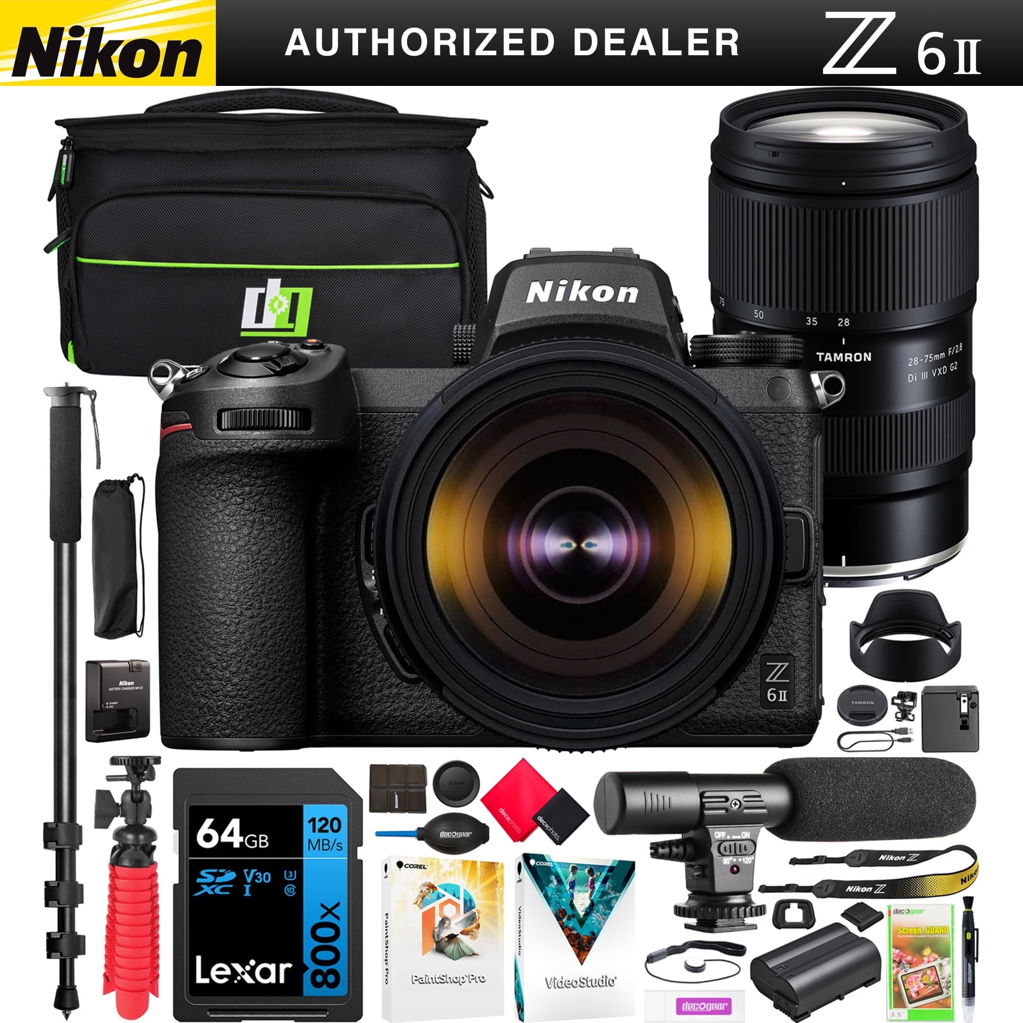 Nikon Z 6II Full Frame Mirrorless Camera 4K FX w/Tamron 28-75mm F
