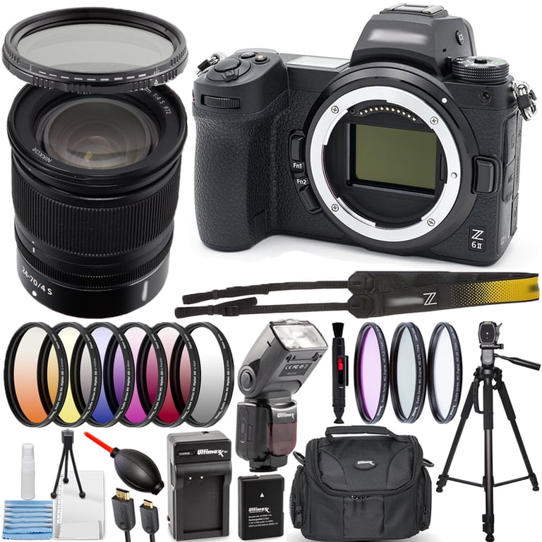 Nikon Z 6II Mirrorless Digital Camera + Z 24-70mm f/4 Lens + iTTL Nikon Z 6II Mirrorless Digital Camera + Z 24-70mm f/4 Lens + iTTL