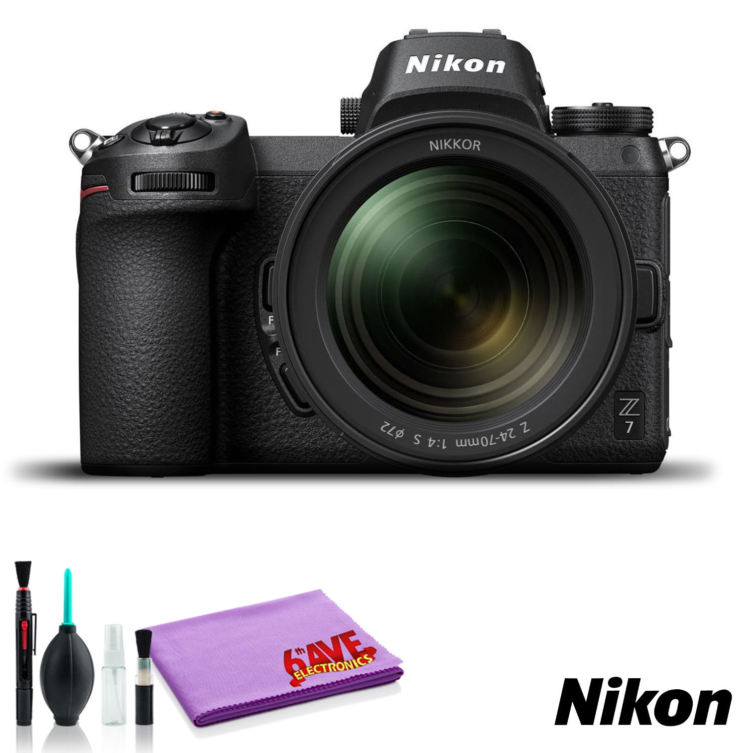 Nikon Z 7 Mirrorless Digital Camera with 24-70mm Lens (Intl Model) - with Cleaning Kit - image 1 of 5