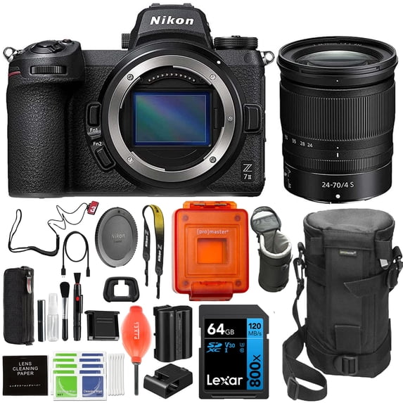 Nikon Z 7II FX-Format Mirrorless Camera with Advanced Accessory and Travel Bundle (USA Authorized - Nikon Warranty)