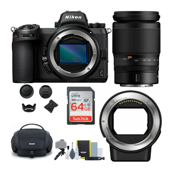 Nikon Z 7II Mirrorless Digital Camera with 24-200mm Lens & Mount Adapter Bundle