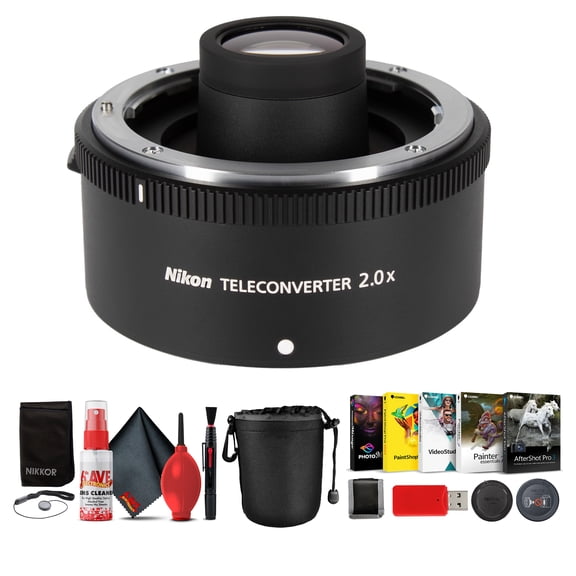 Nikon Z Teleconverter TC-2x, Z-Mount 2.0x Magnification, Autofocus, VR & Metering Support, Weather-Sealed Optical Extender Bundle with 64GB Memory Card and Lens Filter Kit + More