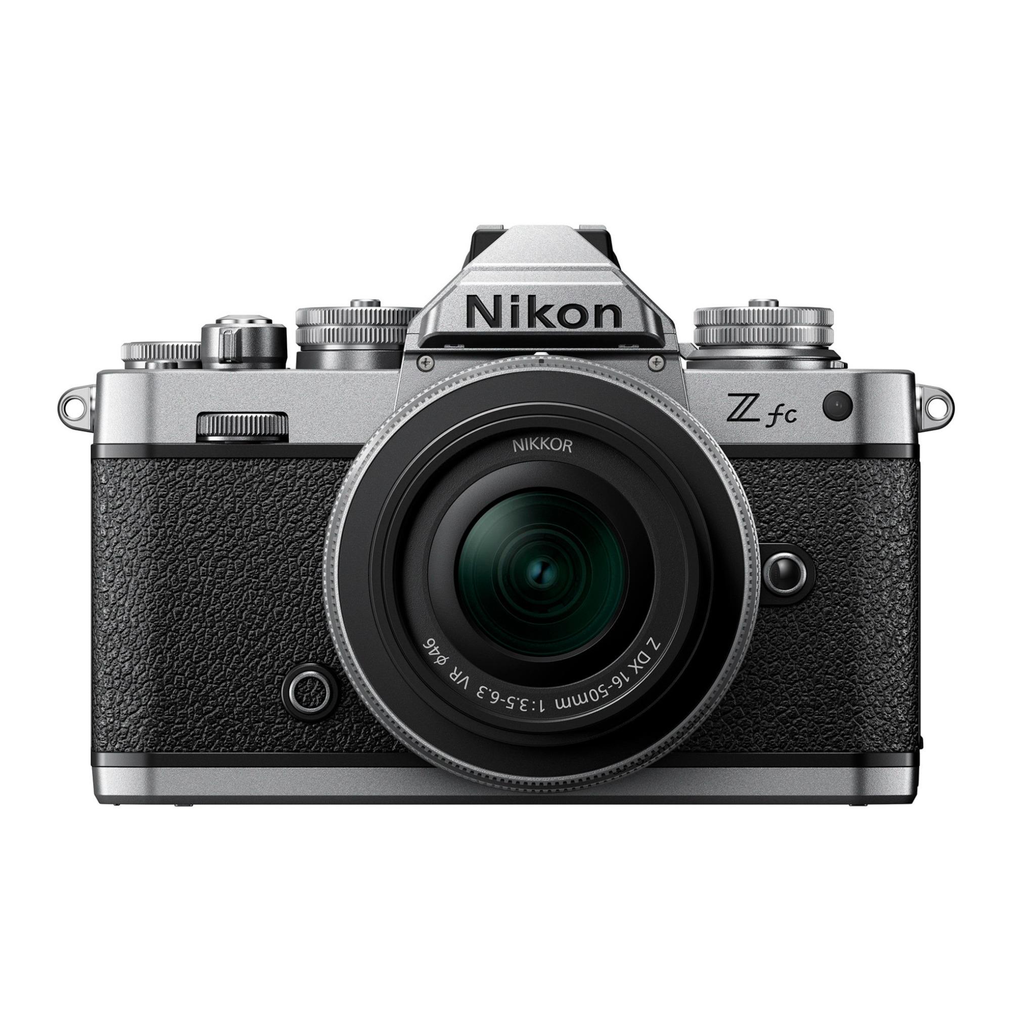 Nikon Z fc DX-Format Mirrorless Camera Body w/NIKKOR Z DX 16-50mm f/3.5-6.3 VR - Silver - image 1 of 15