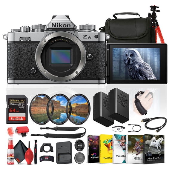 Nikon Z fc Mirrorless Camera 20.9MP DX Format Body 4K Video Bundle Battery 64GB Card (International Model)