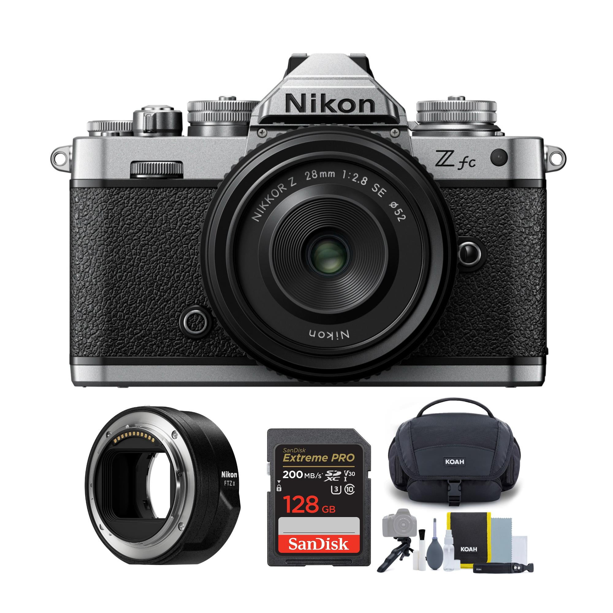 Nikon Z fc Mirrorless Camera with 28mm Lens & FTZII Mount Adapter 
