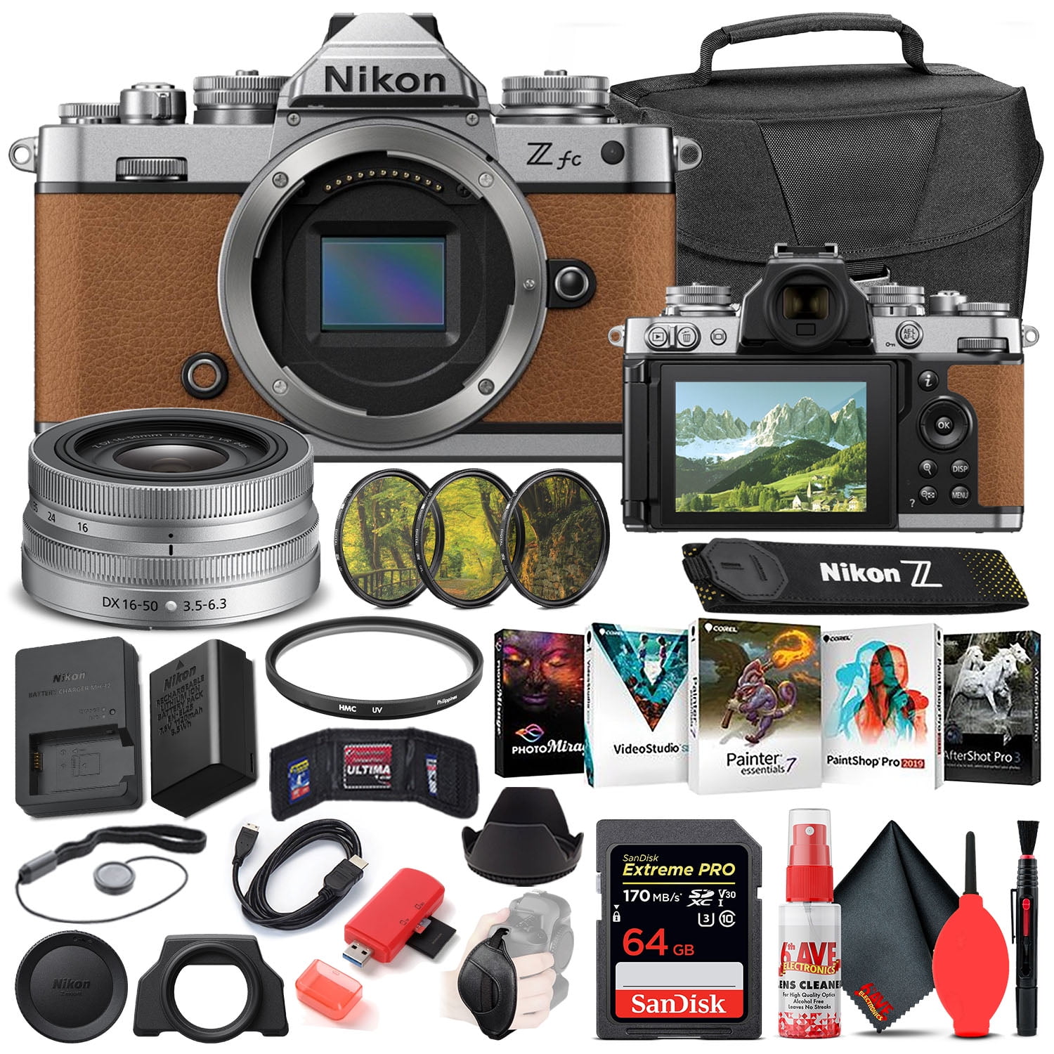 Nikon Z fc Mirrorless Digital Camera with 16-50mm Lens (Amber Brown ...