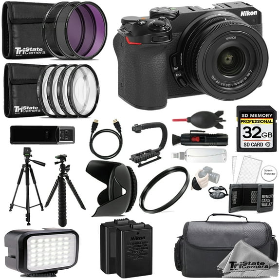 Nikon Z30 Mirrorless Camera +16-50mm Lens + 32GB + Extra Battery+ 9 PC Filter- ULTIMATE Kit (International Version)