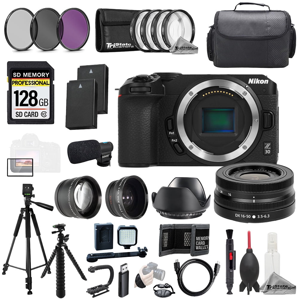 Ｚ３０　１６－５０　ＶＲ　ＫＩＴ Nikon Z30 + Z DX 16-50mm f/3.5-6.3 VR Lens + Mic +128GB + 9 PC
