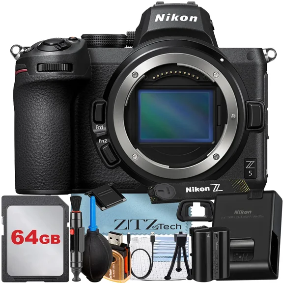Nikon Z5 Mirrorless Camera (Body Only) with 64GB Memory Card + ZeeTech Accessory Bundle (International Version)