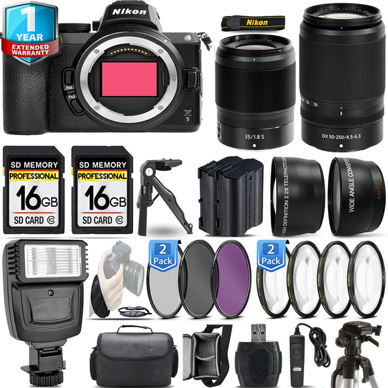 Nikon Z5 Mirrorless Camera with 35mm f/1.8 S Lens + 32GB +