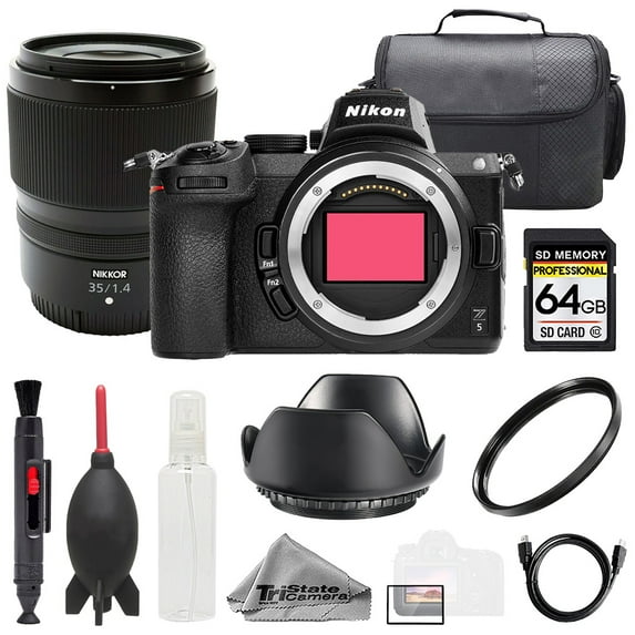 Nikon Z5 + NIKKOR Z 35mm f/1.4 Lens +64GB + Bag+ UV Filter- Basic Kit (International Version)