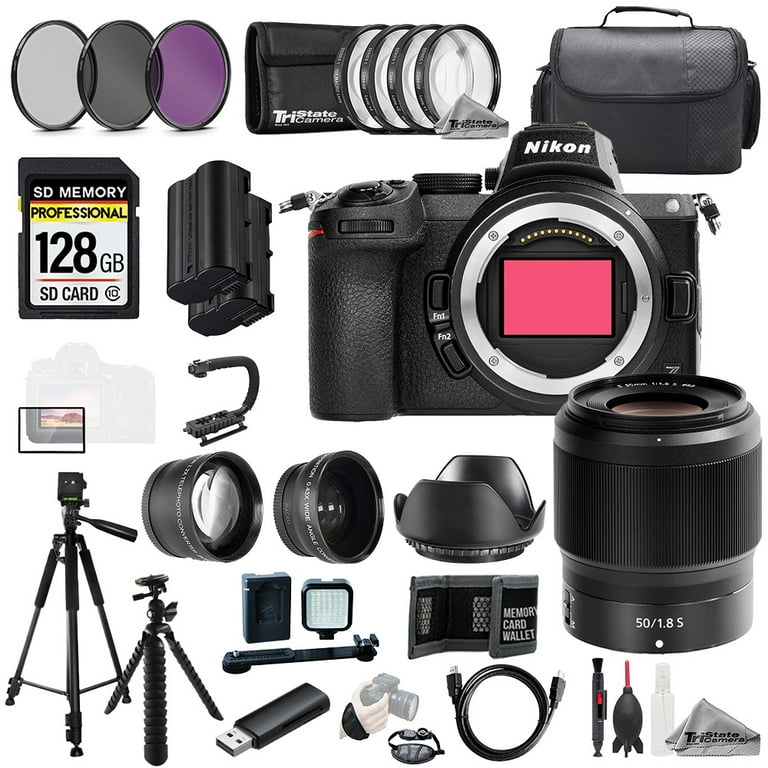 キャノン   フルセット Nikon Z5 + NIKKOR Z 50mm f/1.8 S Lens+128GB+Ext Bat+9 PC Filtr