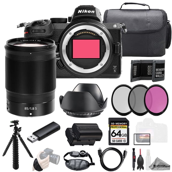 Nikon Z5 + NIKKOR Z 85mm f/1.8 S Lens +64GB + Ext Bat+ 3 PC Filter- Kit (International Version)