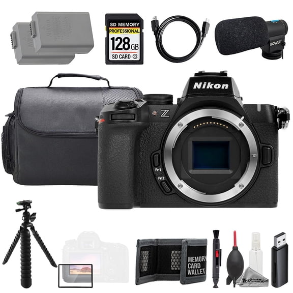 Nikon Z50 II (Body) + Mic + 128GB + Extra Battery+ Tripod- Accessory Kit (International Version)