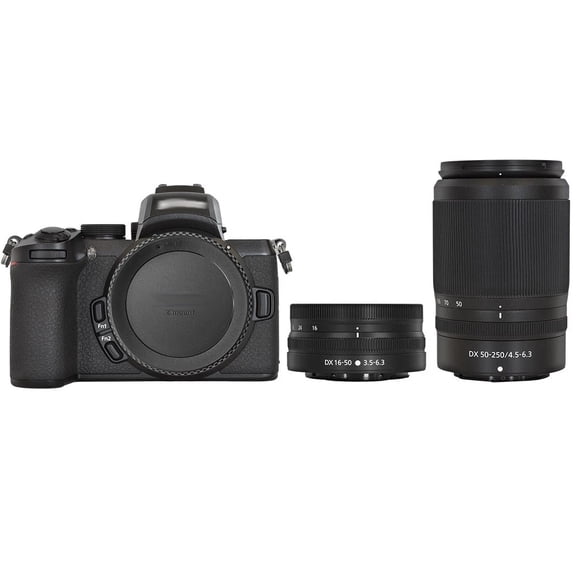 Nikon Z50 II Mirrorless Camera with 16-50mm & 50-250mm Lenses - International Model