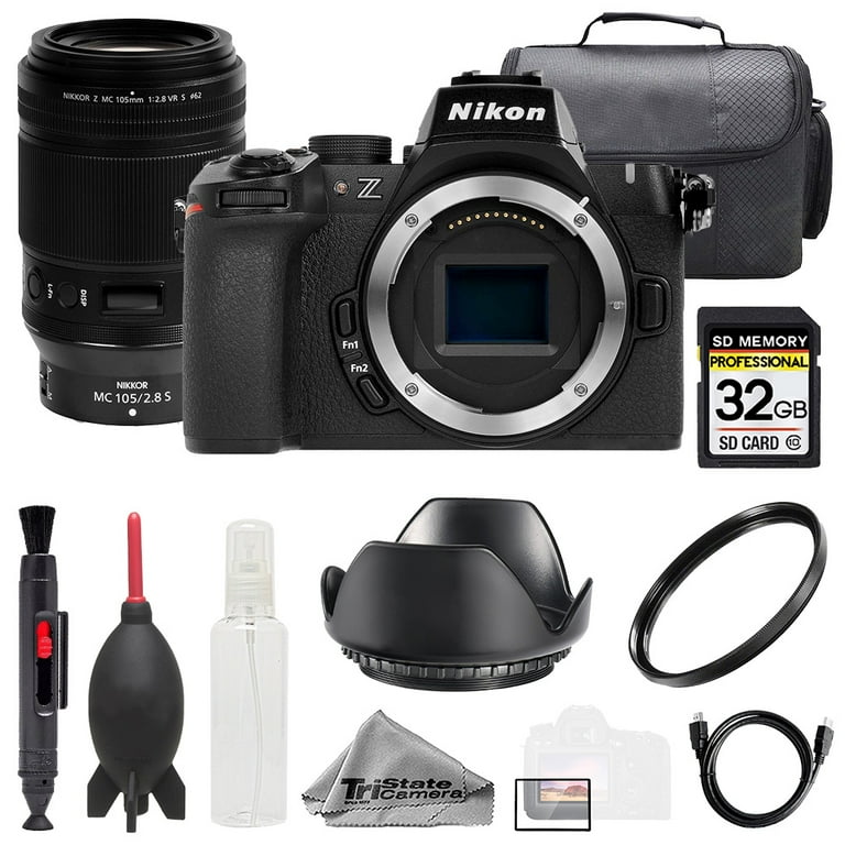Nikon Z50 II +Z MC 105mm VR S Macro Lens +32GB Bag+ UV