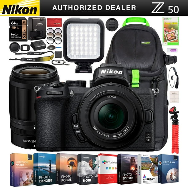 Nikon Z50 Mirrorless Camera Body 4K UHD DX-Format Lens Kit