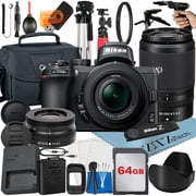 Nikon Z50 Mirrorless Camera Bundle with with NIKKOR 16-50mm + DX 50-250mm Zoom Lens + 64GB Memory Card + Case + Tripod + ZeeTech Accessory