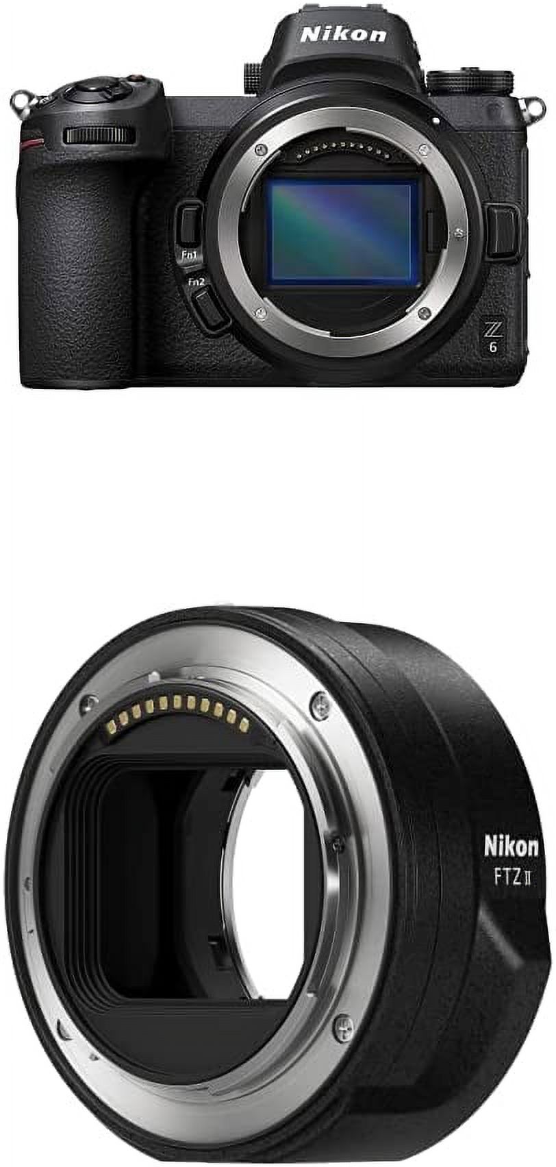 Nikon Z6 Full Frame Mirrorless Camera Body with Nikon Mount Adapter FTZ II - image 1 of 1