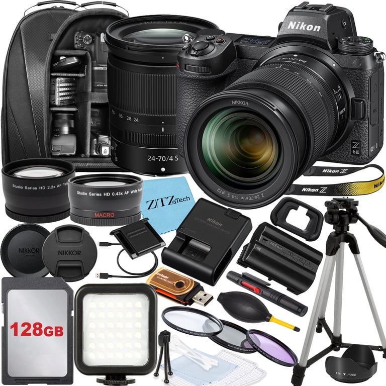 【豪華セット】Nikon Z6 | XQD64GB×2＆追加バッテリー＆ストロボ Professional Nikon Z6 II Mirrorless Camera with NIKKOR Z 24-70mm f