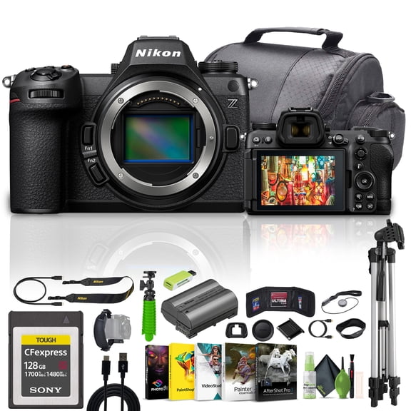 Nikon Z6 III Mirrorless Camera Body, 24.5MP Full Frame Digital Camera Bundle with 128GB Card, Microphone & Accessories (International Model)