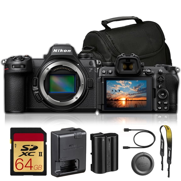 Nikon Z6 III Mirrorless Camera | 24.5MP Full-Frame, 6K 60p Video, 20fps Burst, AI Autofocus | With Bag + 64GB Memory Card