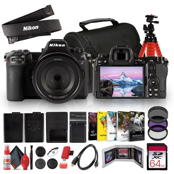 Nikon Z6 III Mirrorless Camera Bundle with NIKKOR Z 50mm f/1.4 Lens, 64GB SD Card, Camera Bag, Filter Kit, Tripod & Cleaning Kit (International Model)