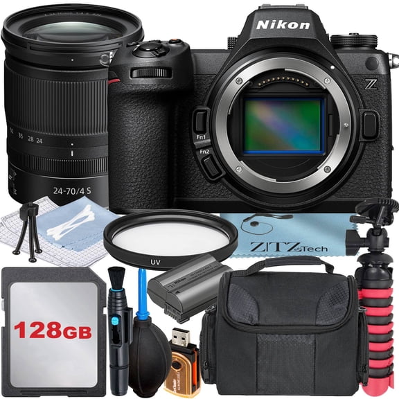 Nikon Z6 III Mirrorless Camera with NIKKOR Z 24-70mm Lens + 128GB Memory Card + UV Filter + ZeeTech Accessory Bundle (International Version)
