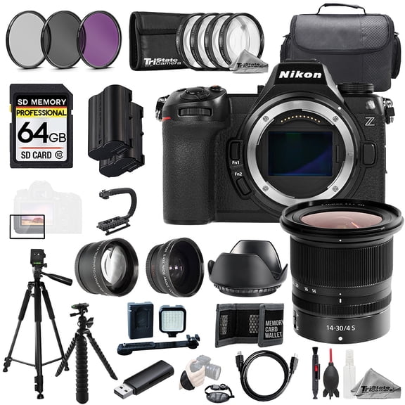 Nikon Z6 III +Z 14-30mm f/4 S Lens+64GB+Ext Bat+9 PC Filter-MEGA Kit (InternationalVersion)