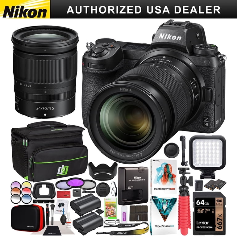 Nikon Z6II Mirrorless Camera + NIKKOR Z 24-70mm f/4 S Kit with