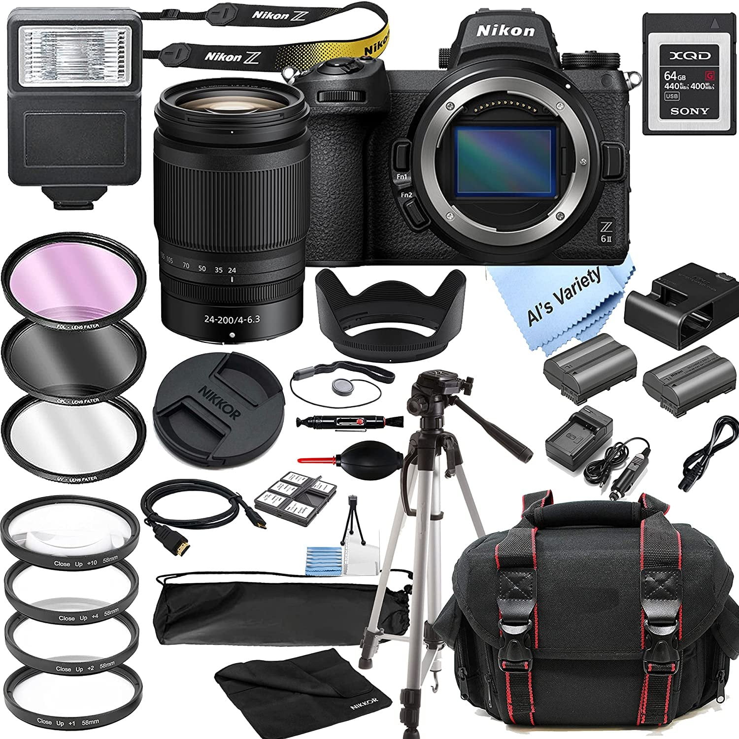 Nikon Z6II Mirrorless Digital Camera 24.5MP W/Nikkor Z DX 24200mm f/4