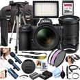 thumbnail image 1 of Nikon Z6II Mirrorless Digital Camera 24.5MP, Z 24-70mm f/4 S Lens +256GB CFexpress Memory, Wireless Microphones, LED Light, Filters, Case, Tripod, and More (Content Creator Bundle), 1 of 8