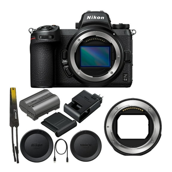 Nikon Z6II Mirrorless Digital Camera with Nikon FTZ II Mount Adapter Bundle